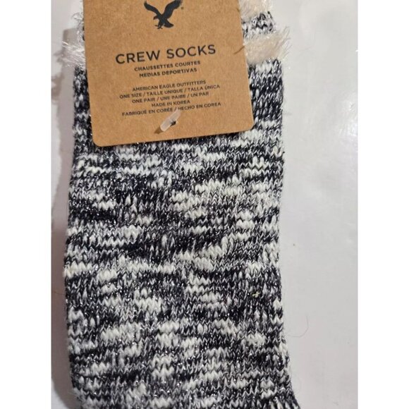 3 Pair Women's American Eagle Socks Crew Dress w/ Metallic One Size NEW NWT - Picture 3 of 4